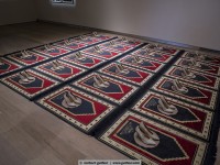 exhibition / zoulikha bouabdellah silence / prayer mats and shoes