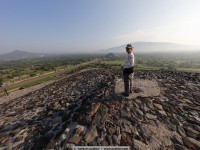 on top of the pyramid of the sun