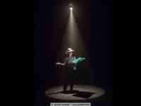 bettina in the installation of david lamelas