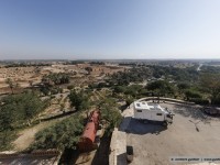 the ruins of babylon in the background